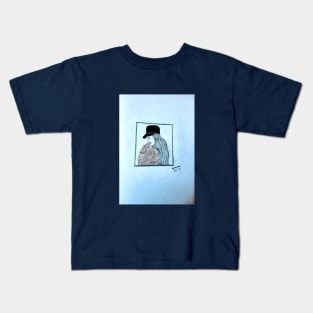 A girl wearing hat Kids T-Shirt